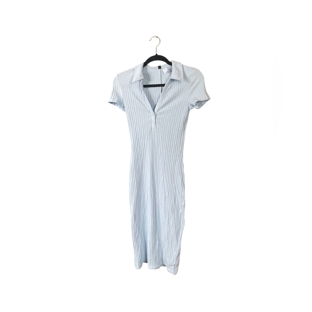 H&M Sky Blue Midi Dress SZ S